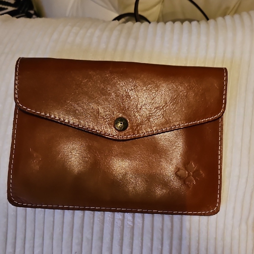 Patricia Nash Brown Leather Clutch